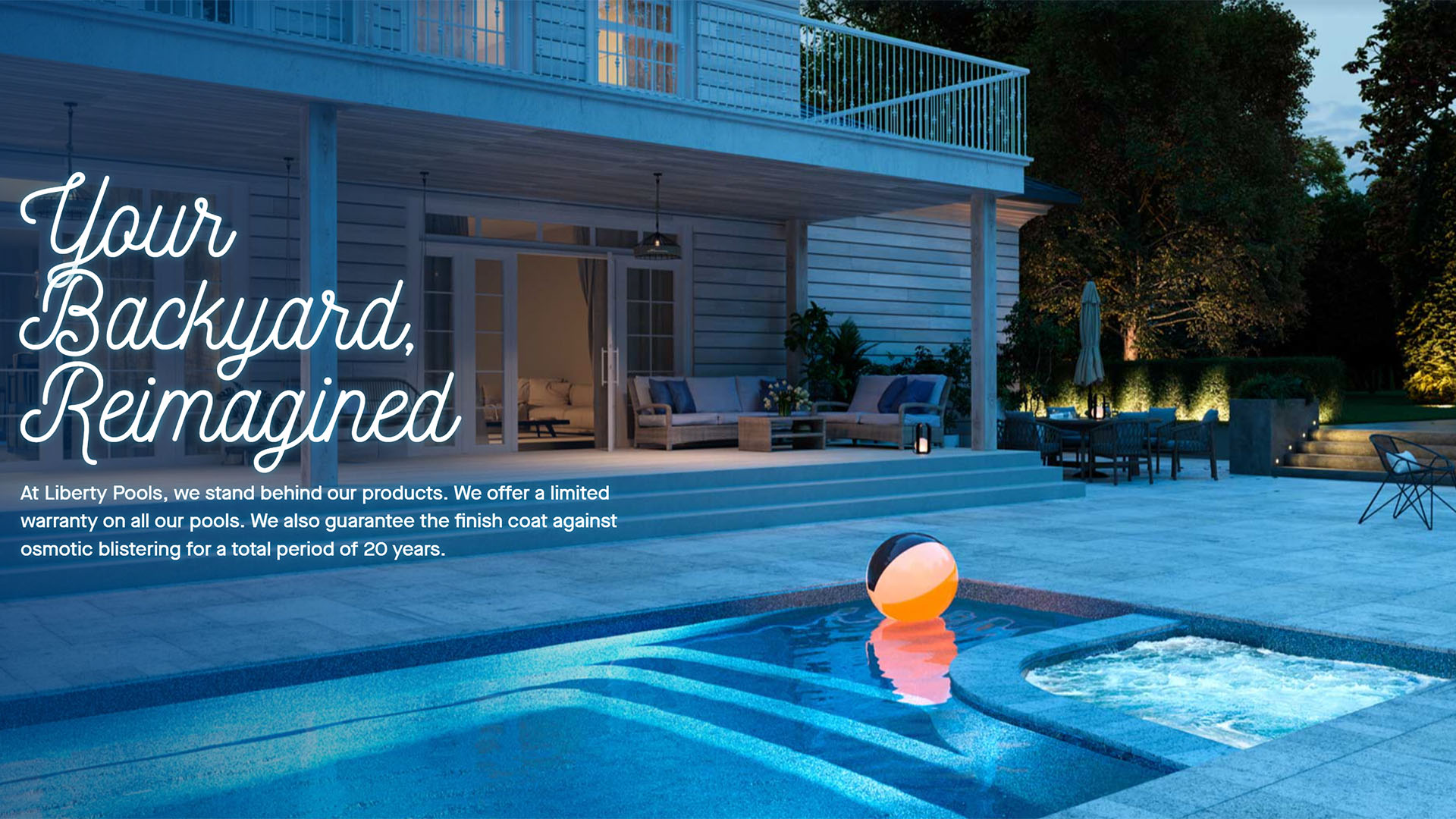 Crystal Pools LLC Liberty Pool Fiberglass Pool Options. Click for more