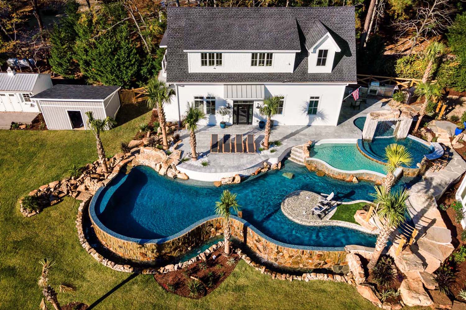 Chapin Lazy River  Pool Design Build